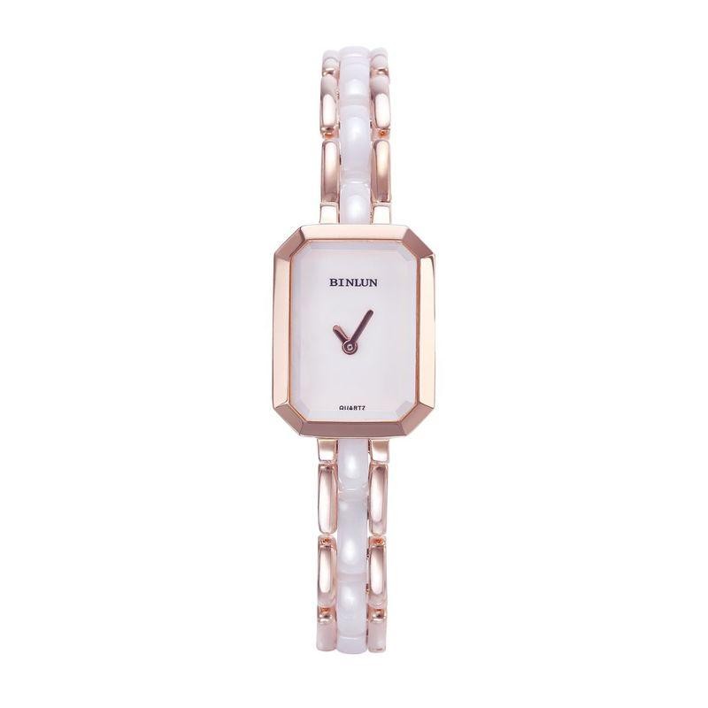 BINLUN 腕時計レディース セラミッククォーツレディース時計 ブレスレットウォッチ スクエア女性腕時計 並行輸入品 | LINEショッピング