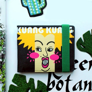 笑納主題多功能短皮夾學生小錢包卡片包