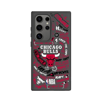 Galaxy S24 Ultra SolidSuit 黑 - NBA - 塗鴉系列-芝加哥公牛 Chicago Bulls - Graffiti