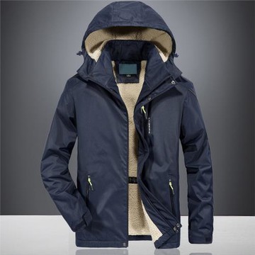 outlet旗艦店男士外套秋冬天羊羔毛保暖加絨加厚棉衣戶外沖鋒衣服