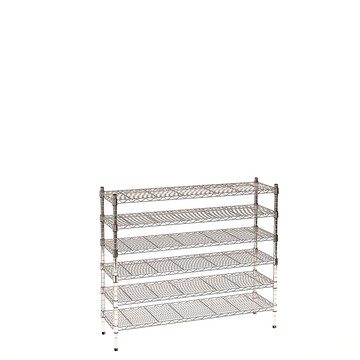 【客尊屋】小資型《粗管徑》35X120X105Hcm 銀衛士六層架