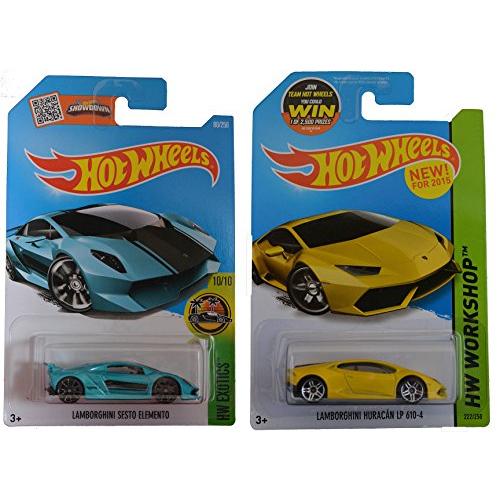 ホットウィール マテル ミニカー Hot Wheels 2016 Yellow Lamborghini