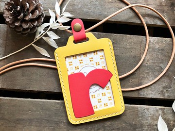 英文字母直身證件套 好好縫 皮革材料包 手工包 皮革DIY 卡片套