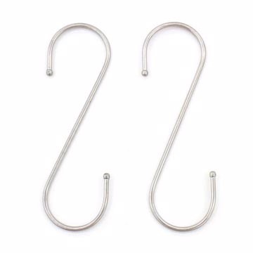 【UDiLiFE】 生活大師 純白鐵大S掛勾2枚入 門後掛鉤 櫥櫃掛鈎 多功能雙S型掛勾 不銹鋼掛勾 S掛鉤 S掛鈎