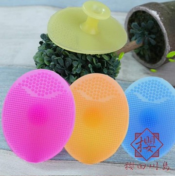 10個裝 硅膠洗頭刷嬰兒寶寶沐浴棉海綿搓澡洗澡【櫻田川島】