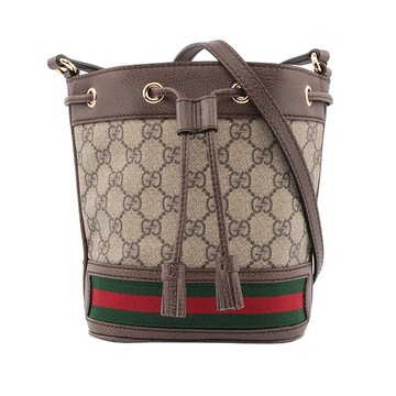 GUCCI GG Supreme Ophidia水桶斜背包(mini)(綠紅) 550620 96I3B 8745