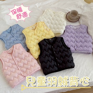 ❤️Annie❤️兒童羽絨棉背心 兒童背心 冬季保暖背心 寶寶背心 男童 女童 嬰幼兒加厚背心 童裝 加絨外穿外套 馬甲