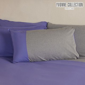 YVONNE 以旺傢飾 素面拼接信封式枕套1入-星光紫