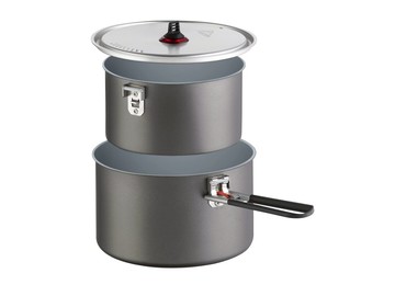 【【蘋果戶外】】MSR 09581 Ceramic 鋁合金陶瓷不沾鍋組 1.5L +2.5L 不沾塗層 折疊鍋把