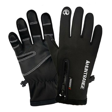 Xavagear 戶外防潑水保暖手套 M 黑色 高密度鑽織+防水透氣膜+搖粒絨