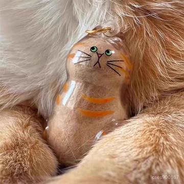 在地出貨🥇貓咪毛球掛件透明寵物毛髮膠囊鑰匙鏈扭蛋包掛件紀念 6LBG