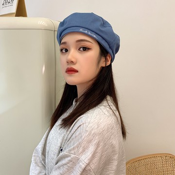 貝雷帽女冬季薄款英倫復古帽子女韓版潮時尚百搭畫家帽日系報童帽
