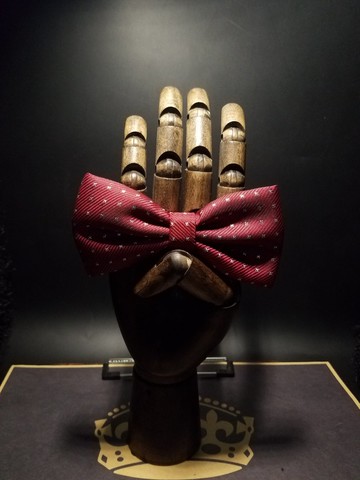 紅色波點三折領結喜慶紅蝴蝶結領飾