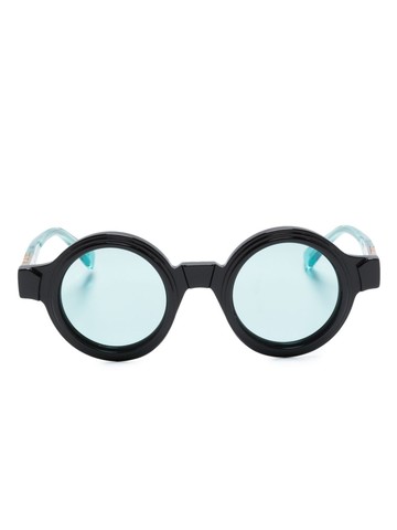 Kuboraum - S2 round-frame tinted sunglasses - men - Acetate - 45 - Black