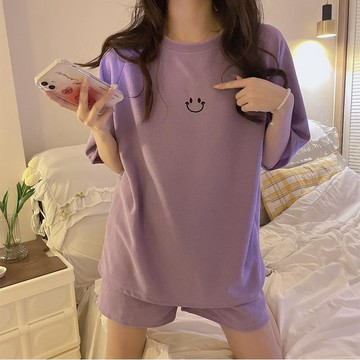 【台灣现貨】華夫格睡衣 夏天睡衣 短袖睡衣 女生睡衣 寬鬆睡衣 韓版居家服 睡衣套裝 長袖睡衣 春秋睡衣 睡衣女 家居服