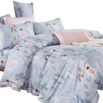 LoveCity 寢城之戀 台灣製 吸濕排汗萊賽爾天絲床包枕套組  床包枕套組  雙人(5尺)  晴空