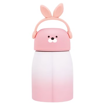 cook power 鍋寶 萌萌兔保溫瓶 內膽316不鏽鋼 瓶身304不鏽鋼  粉紅  320ml  1個
