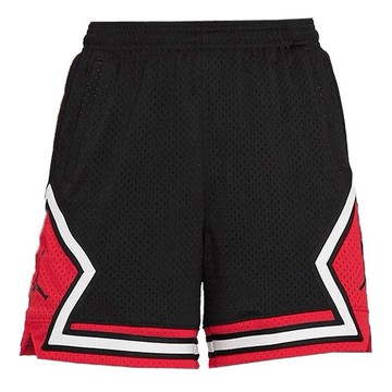 (WMNS) Air Jordan Contrasting Colors Logo Printing Elastic Waistband Straight Shorts Black