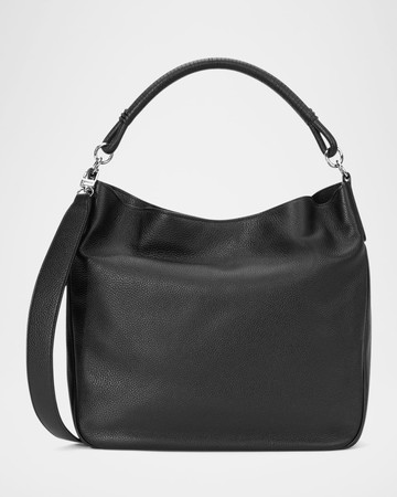 Perry Calf Leather Hobo Bag