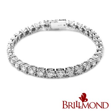 【BRILLMOND】鑽石手鍊 3.5克拉 PT950鉑金 閃亮耀眼(天然鑽石總重3.5克拉)