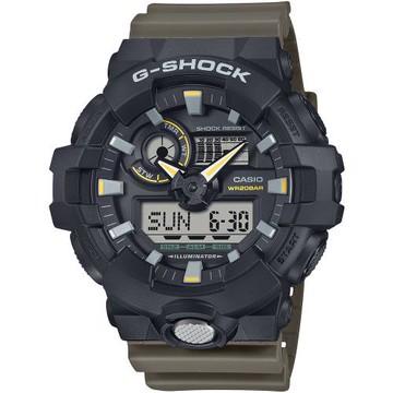 CASIO G-SHOCK 經典雙色200米雙顯計時錶/GA-710TU-1A3