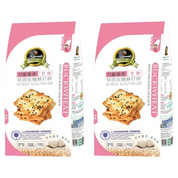 珍田生機 竹鹽蕎麥生機蘇打餅 蕎麥芝麻  162g  2盒