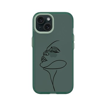 iPhone 15 Clear 憂墨綠 - MYMY REVERZ TATTOO - 線條