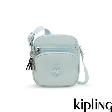 Kipling 冰河藍多袋小巧斜背包-RON