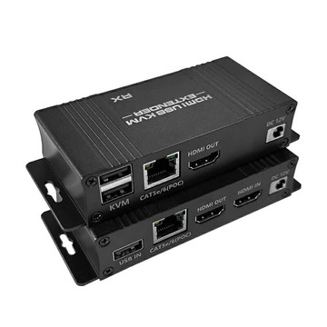 【易控王】60M HDMI KVM網路延長器 CAT6 環出 1080P 即插即用 (40-178-03)