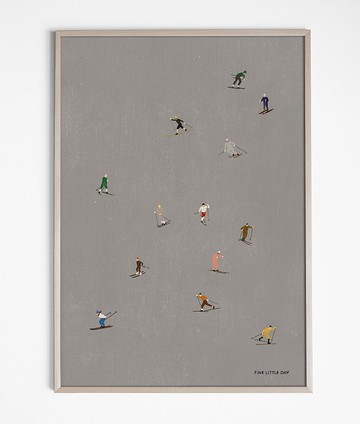 Elisabeth Dunker - 瑞典藝術家設計海報 SKIERS POSTER