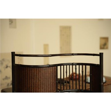 奇竹齋|紫竹結界屏風茶桌用具家具日式風爐結界迷你屏風名家手工