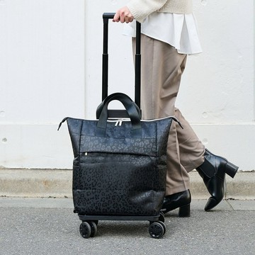 日本cocoro 印花多功能保溫保冷四輪摺疊購物車-18L-多色可選