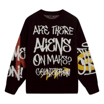Li-Ning CF Mars Graphic Crew Neck Sweater 'Black'