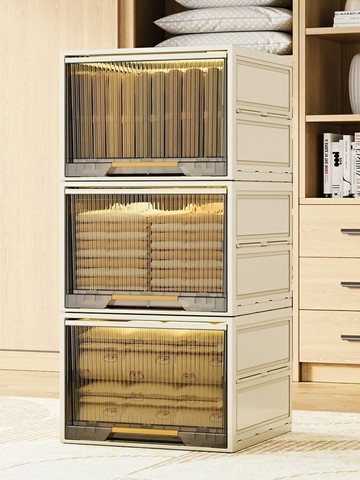 折疊收納箱 塑料透明衣櫃收納盒衣物衣服收納櫃儲物箱抽屜式整理箱