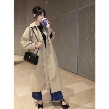 風衣天花板～白百合同款Tot廓形知識分子單扣蝙蝠袖外套