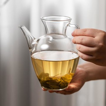 仿古風玻璃茶壺耐高溫高硼硅手執壺溫酒器圍爐煮茶水壺花茶壺套裝