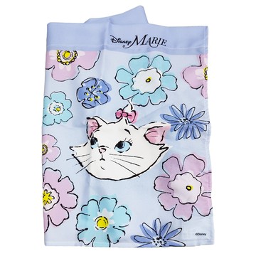 收納王妃 迪士尼 半分式短布簾  85 x 45cm  瑪麗貓碎花 藍色