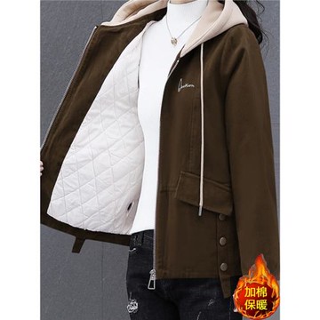 連帽棉衣女士裝秋冬季2025年新款爆款小個子加棉加厚夾克棉服外套