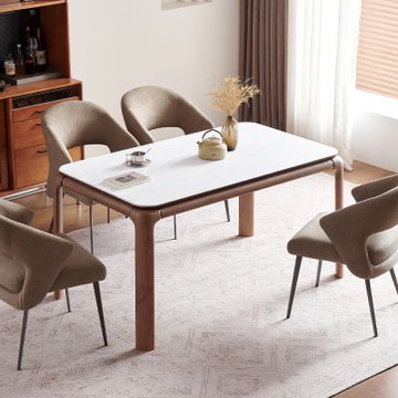 MUNA家居  格林斯4.6尺科技玻璃餐桌/A98   140X82X75cm