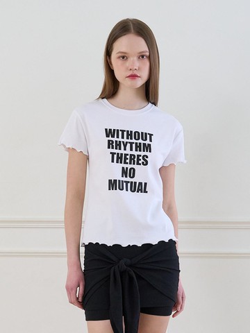 Lettering print tee WHITE