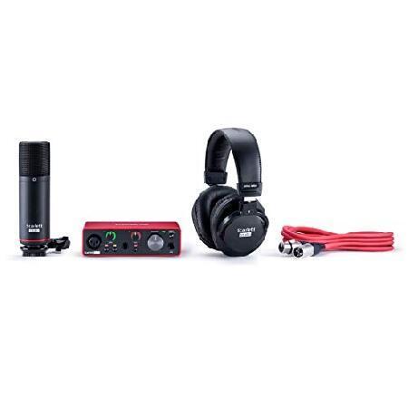 Focusrite Scarlett Solo Studio 3rd Gen USB Audio Interface and Recording Bundle with Boom Microphone Stand, Microphone Cables and Pop Fi（並行輸入品）