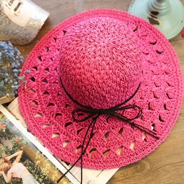 遮陽草帽大簷沙灘帽-戶外百搭防曬時尚透氣生日情人節禮物女帽子8色73eq59【正韓進口】【米蘭精品】