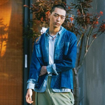 FISHING MEN復古冷淡牛仔襯衫