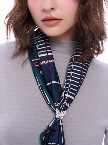 魅力水鑽蝴蝶造型絲巾釦