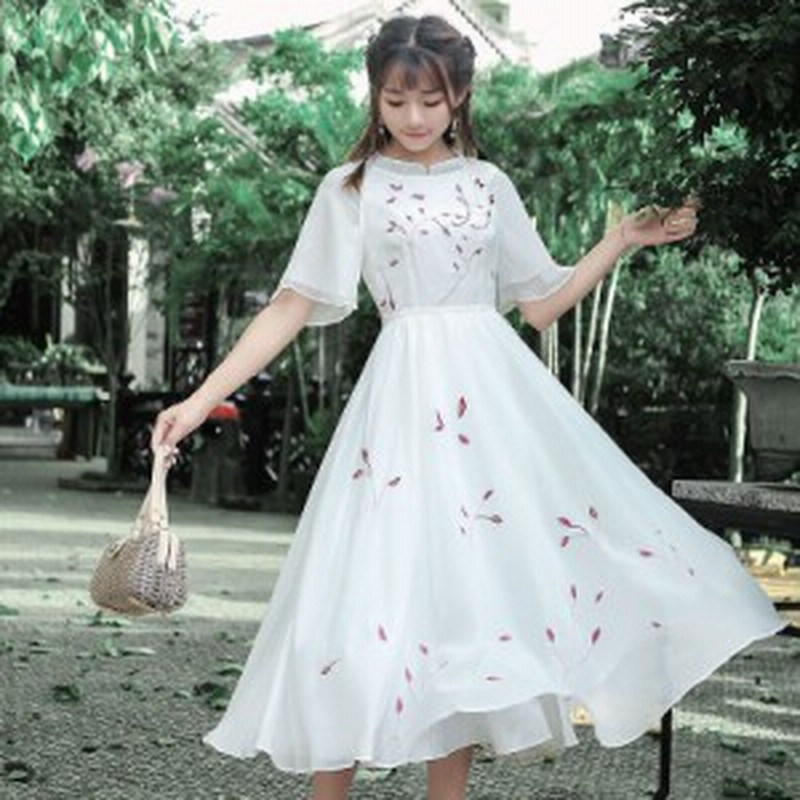 レディース 花柄刺繍 ワンピース 大きいサイズ ダンス衣装 演出服 エレガント 大人可愛い レトロドレス刺繍半袖ドレス 結婚式 通販 Lineポイント最大4 0 Get Lineショッピング