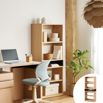 KOIZUMI NESTIS五格書櫃KWB-90‧幅60cm原木 W60*D30*H143 cm