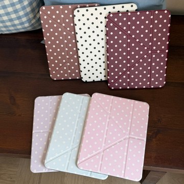 Y折變形支架 波點 iPad保護套保護殼適用iPad 11 10 9 8 7 6 Air6 Air5 4 mini6