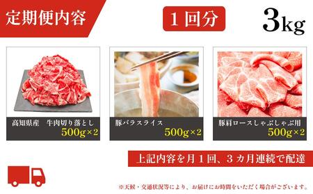 お肉の定期便　バラエティセット　(３か月)　お肉合計　9kg