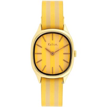 Kelton 凱爾頓錶 Colorama 夏威夷榛果 橢圓形 時尚腕錶 女錶 復古-9125062