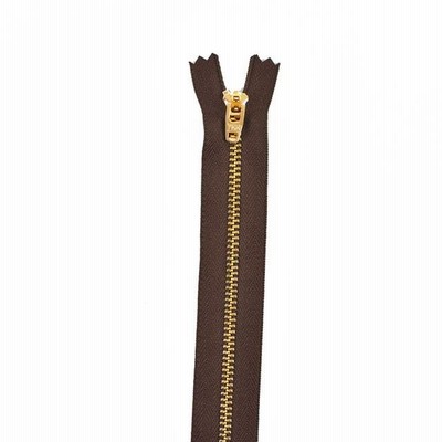 ＼期間限定10％OFF／ YKK ジーンズ用ファスナー ワイジップ 止め（3YG-GS-C） 14cm ゴールド 570.コーヒブラウン (H)_6b_